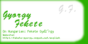 gyorgy fekete business card